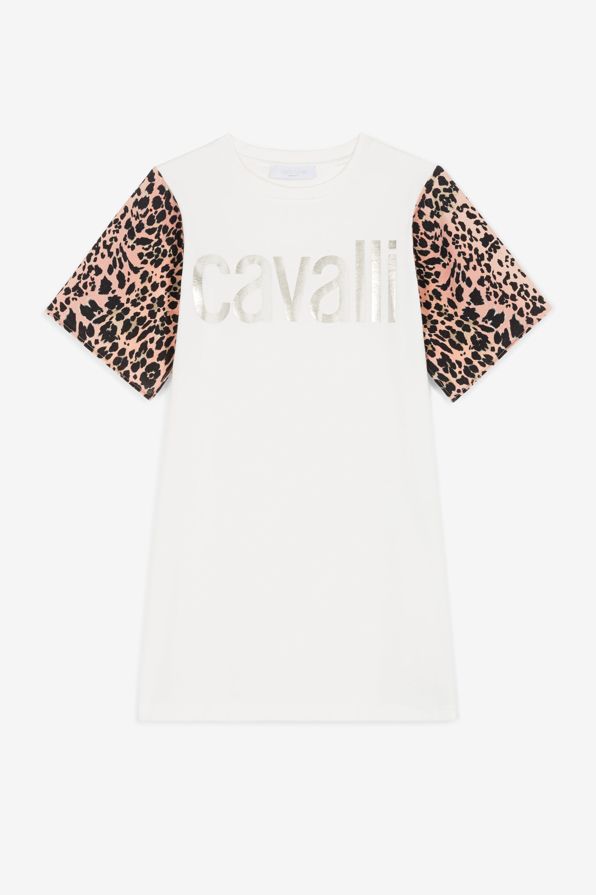 JU Metallic Logo-Print Dress JU Metallic Logo-Print Dress MILKY WHITE OJT125-ISA2J