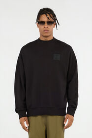 JC Black Sweatshirt with Tonal Logo Patch BLACK VFT091-VF135