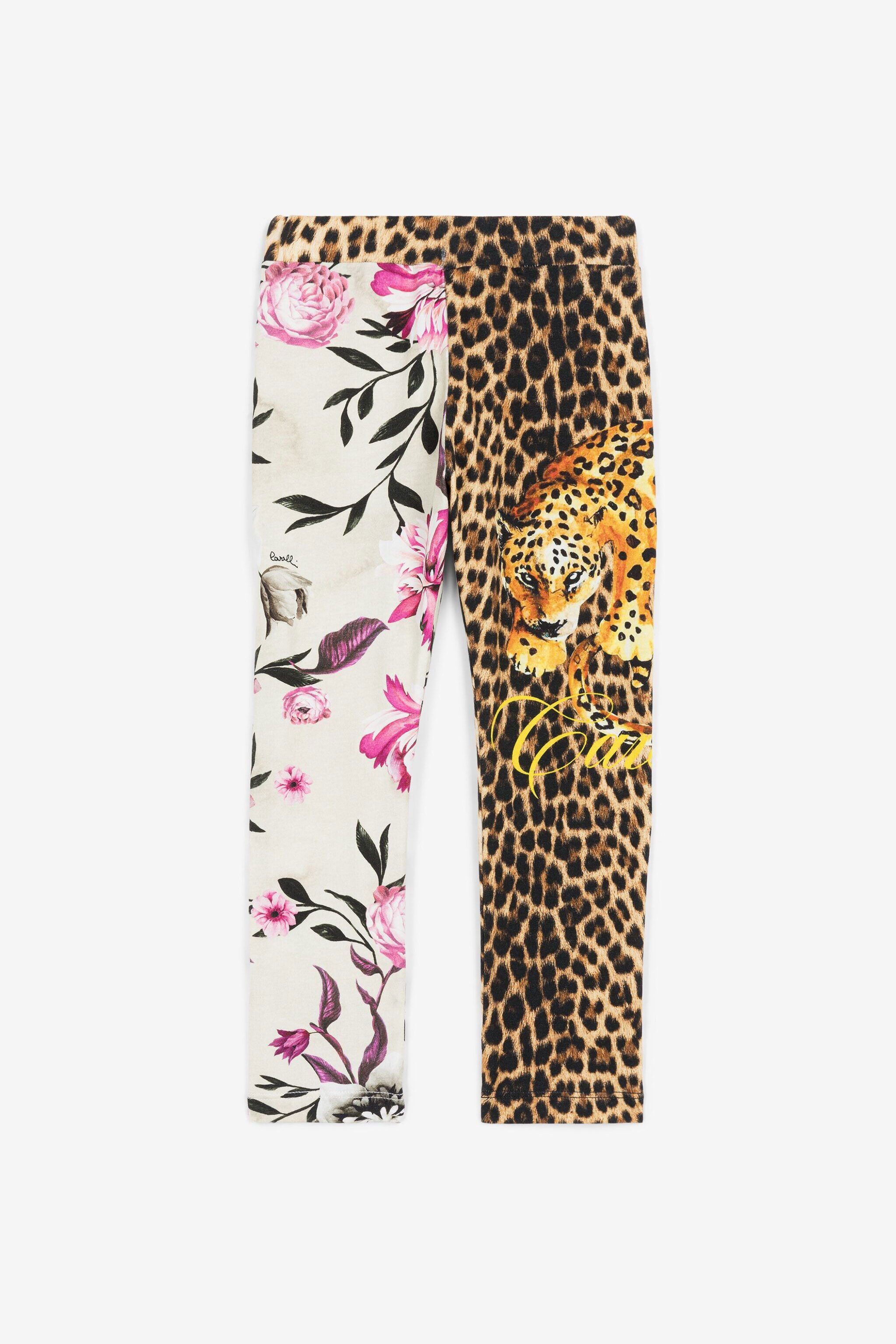 JU Patchwork-Print Leggings JU Patchwork-Print Leggings Pink OJT20P-ISA2J