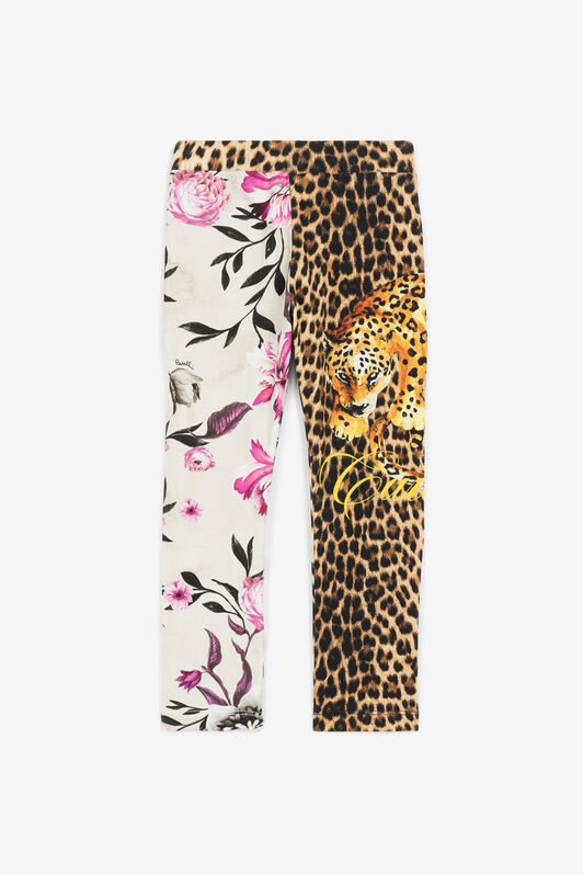 JU Patchwork-Print Leggings JU Patchwork-Print Leggings Pink OJT20P-ISA2J