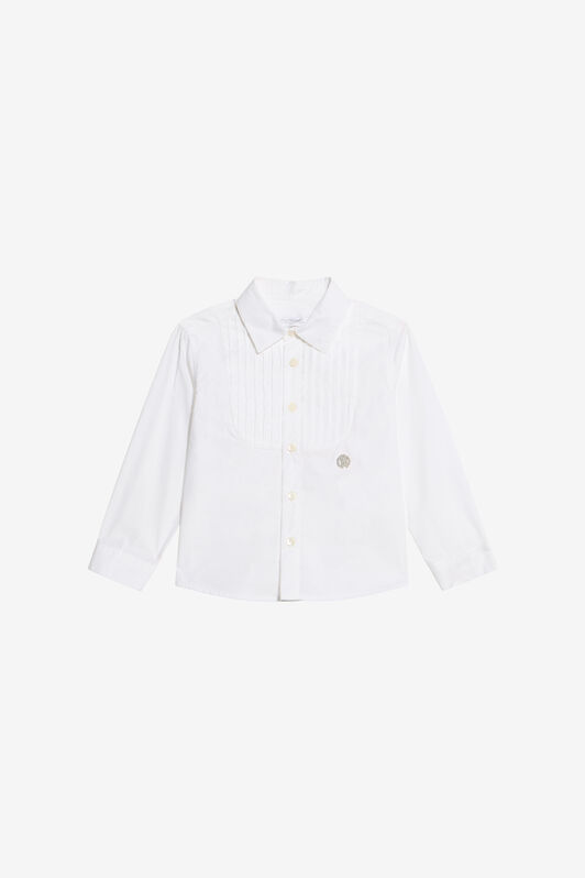 JU White Cotton Shirt with Monogram RC JU White Cotton Shirt with Monogram RC OPTICAL WHITE WJT706-CH004