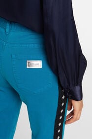JC Just Cavalli Crochet-Stripe Jeans Blue HQLSB7-ISEUP