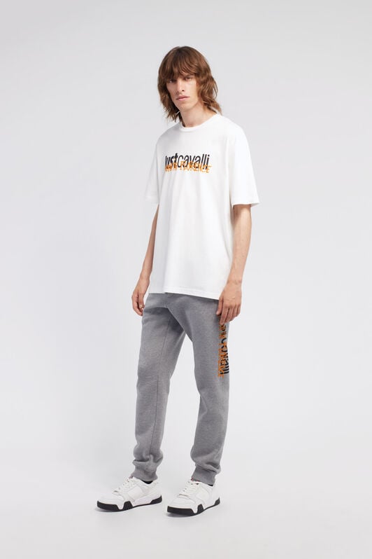 JC Just Cavalli Logo T-Shirt JC Just Cavalli Logo T-Shirt Weiß RRT928-RR190