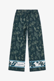 JU Pantalon à imprimé floral BLUE TJT22I-5OM08