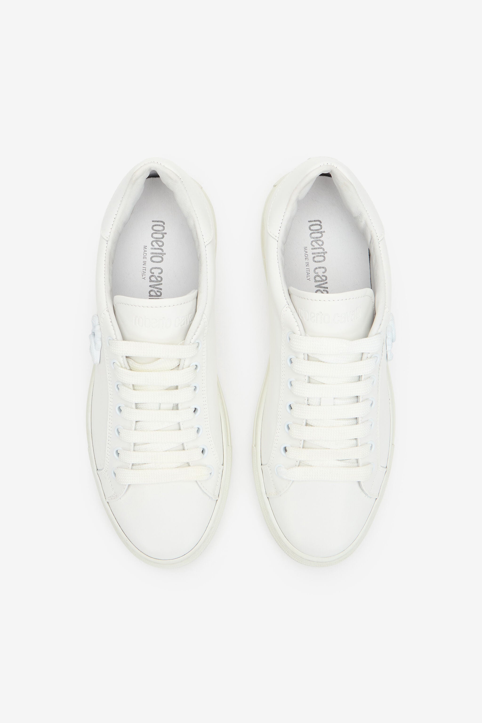 RC Zapatillas Blancas De Piel Con Logotipo RC Zapatillas Blancas De Piel Con Logotipo Blanco/Plata SKS031-PZA90