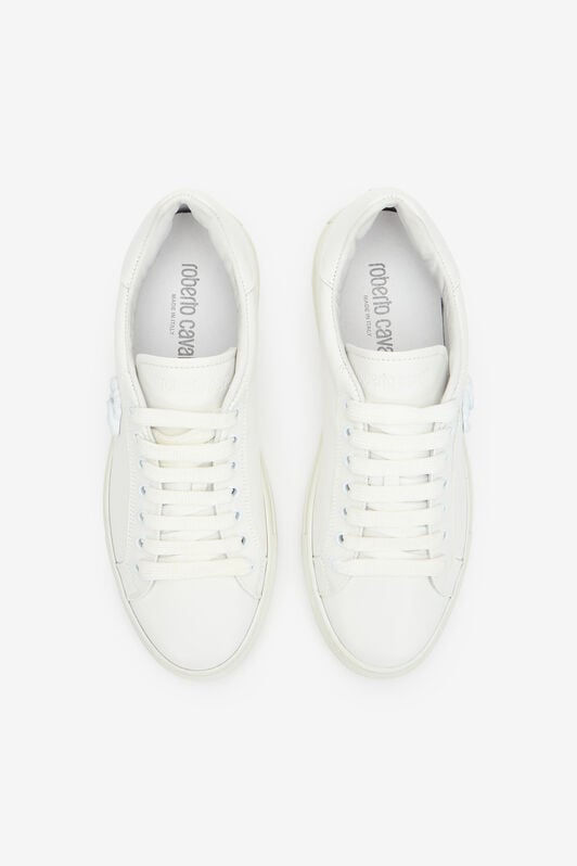 RC Zapatillas Blancas De Piel Con Logotipo RC Zapatillas Blancas De Piel Con Logotipo Blanco/Plata SKS031-PZA90