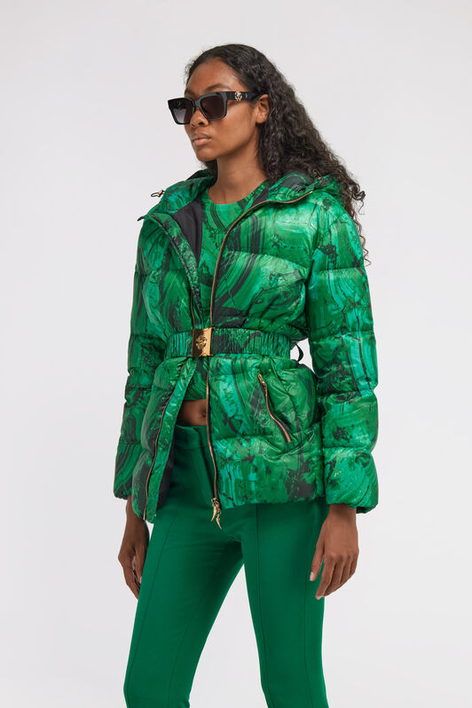 RC Malachite Print Puffer Jacket RC Malachite Print Puffer Jacket Green TKT804-SRN06