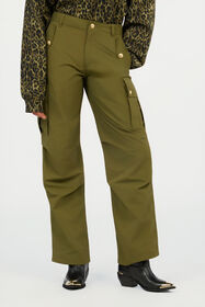 JC Green Cargo Trousers With Gold Buttons VERDE 185 VFT152-VF231