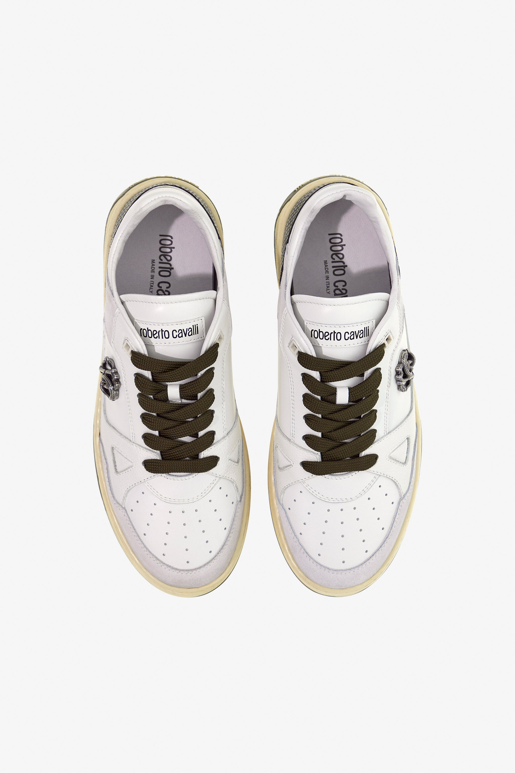 Low-Top Sneakers in White for Men | Roberto Cavalli®