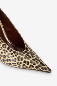 RC Zapatos de salón animal print en piel con detalle de serpiente NATURAL WKS009-PZS02