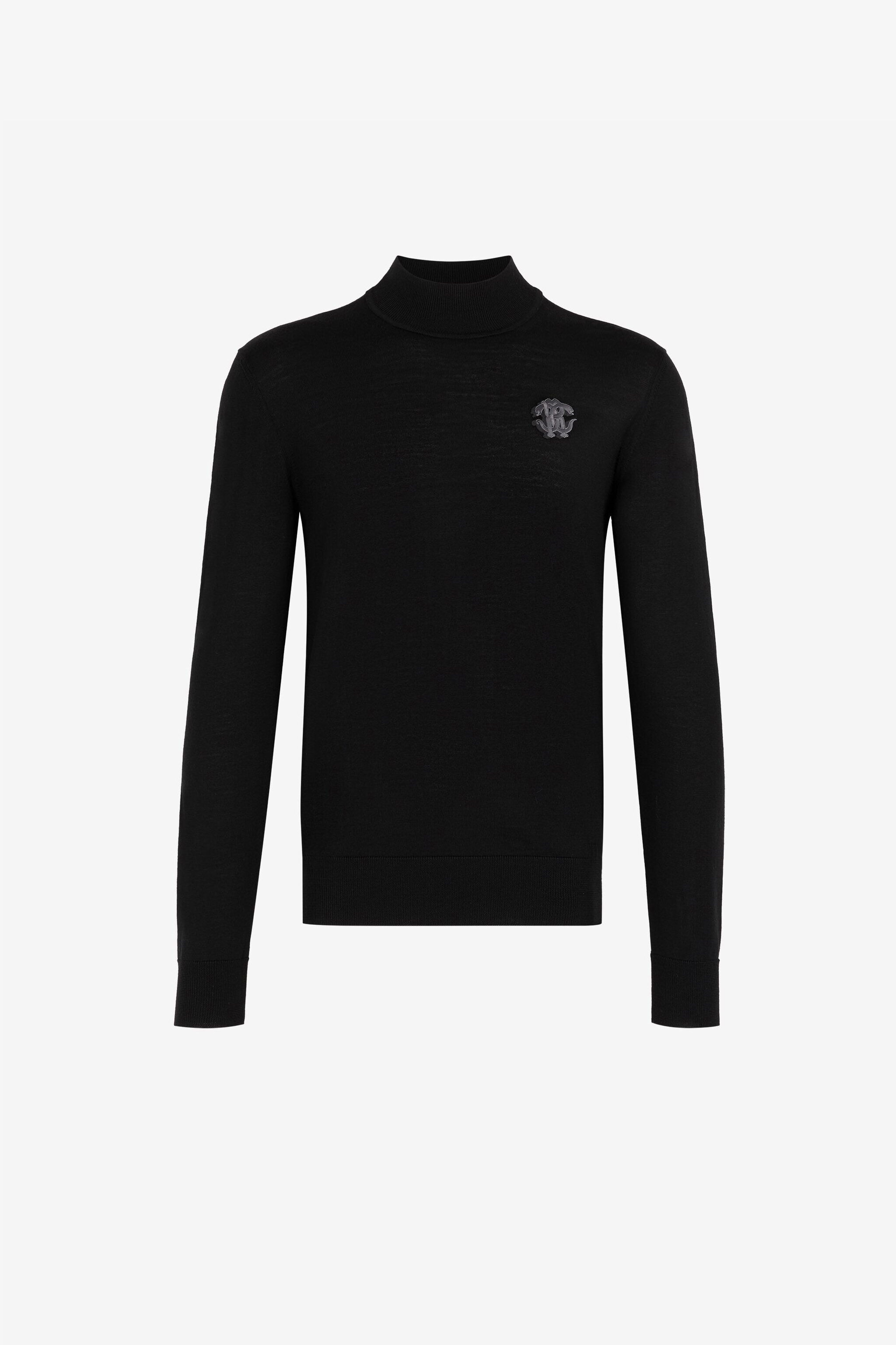 RC RC Monogram Wool Sweater RC RC Monogram Wool Sweater BLACK RRM611-MQ001