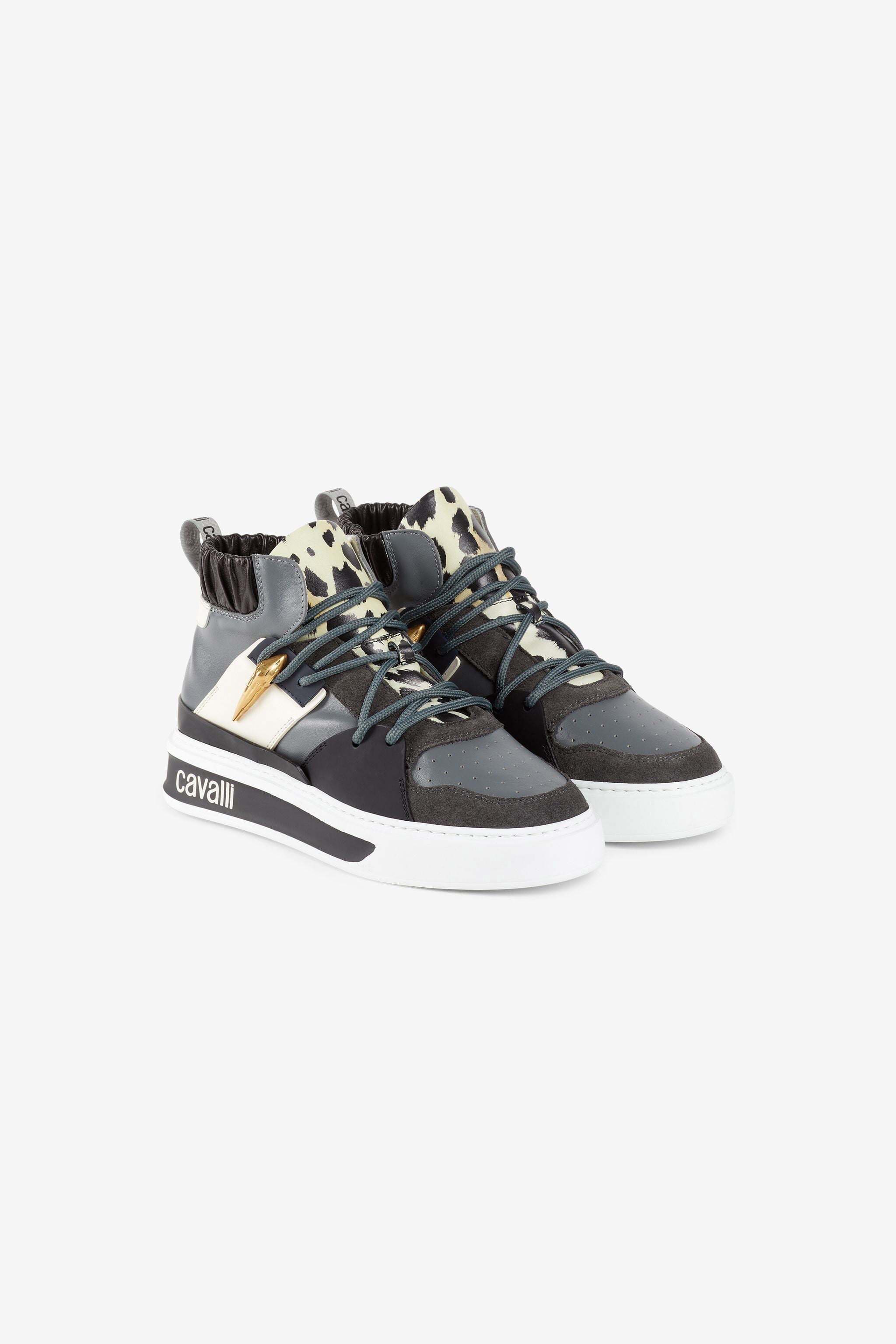 RC Tiger Tooth Panelled Hi-Top Sneakers RC Tiger Tooth Panelled Hi-Top Sneakers ST.SICILY/MIX/ORO OKS015-PZA94