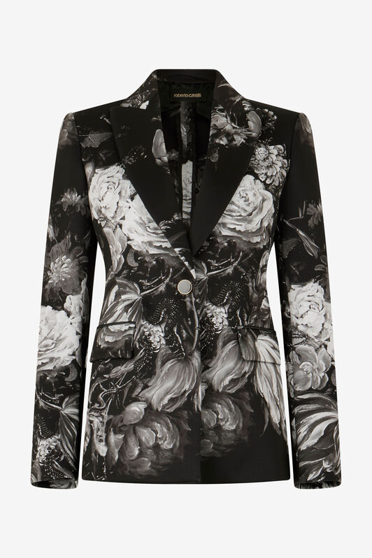 RC Fiammingo Flowers Print Jacket RC Fiammingo Flowers Print Jacket BLACK/GREY XWT401-NVT77