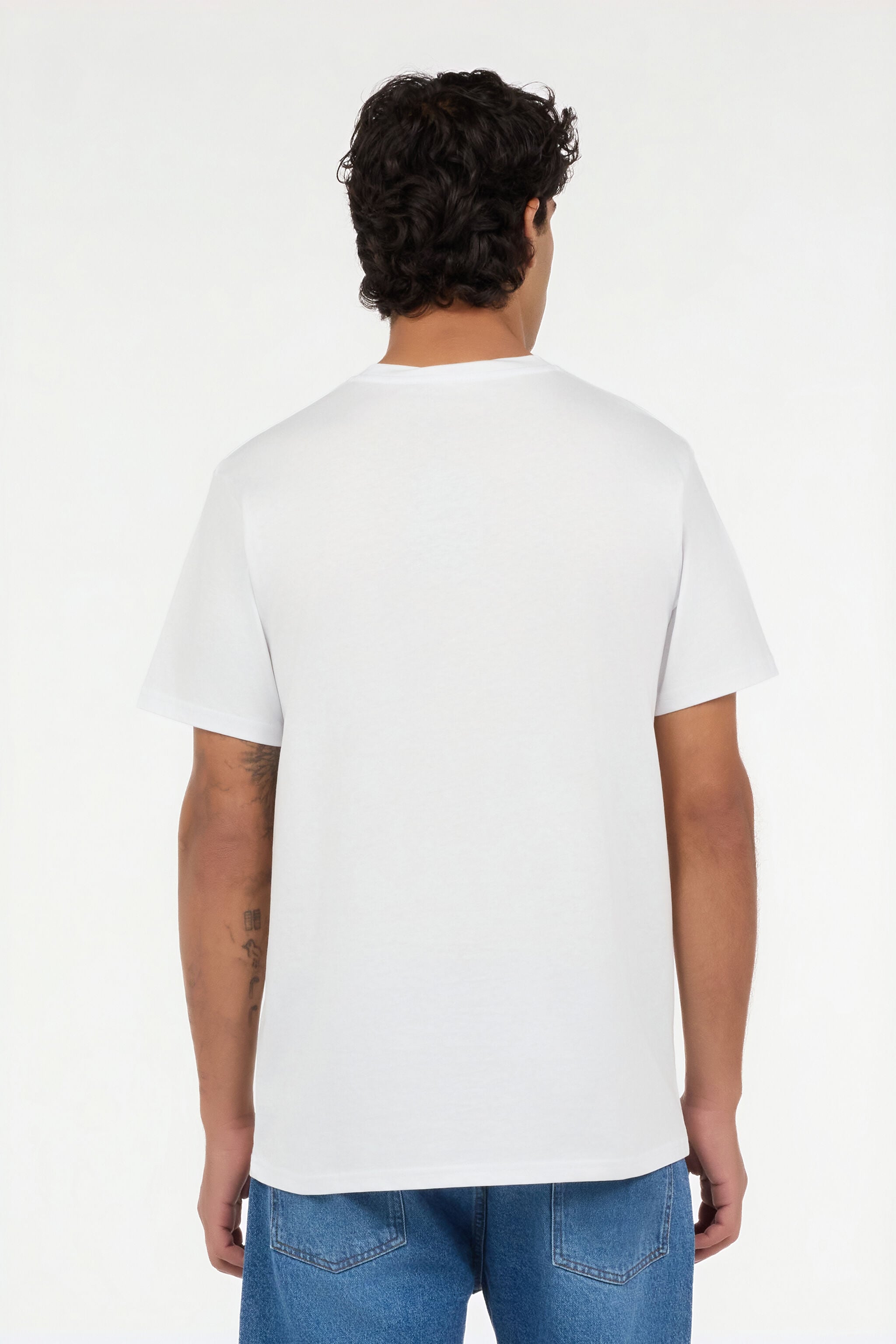 RC Camiseta Blanca Con Logo De Serpiente Bordado RC Camiseta Blanca Con Logo De Serpiente Bordado WHITE ROT60C-JD065