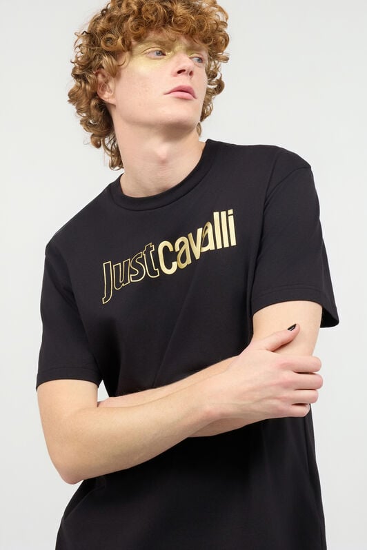 JC T-Shirt With Front Logo Print JC T-Shirt With Front Logo Print Black UFT067-UF087