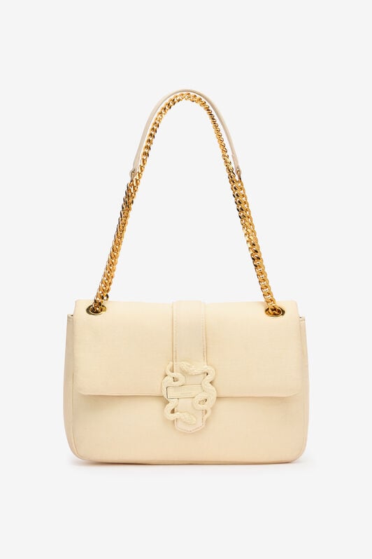 JC Shoulder Bag With Matching Mirror Snake JC Shoulder Bag With Matching Mirror Snake Ivory UFB053-UF422