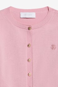 JU Pink Cotton Cardigan PINK CRYSTAL ROSE WJM90C-MG001