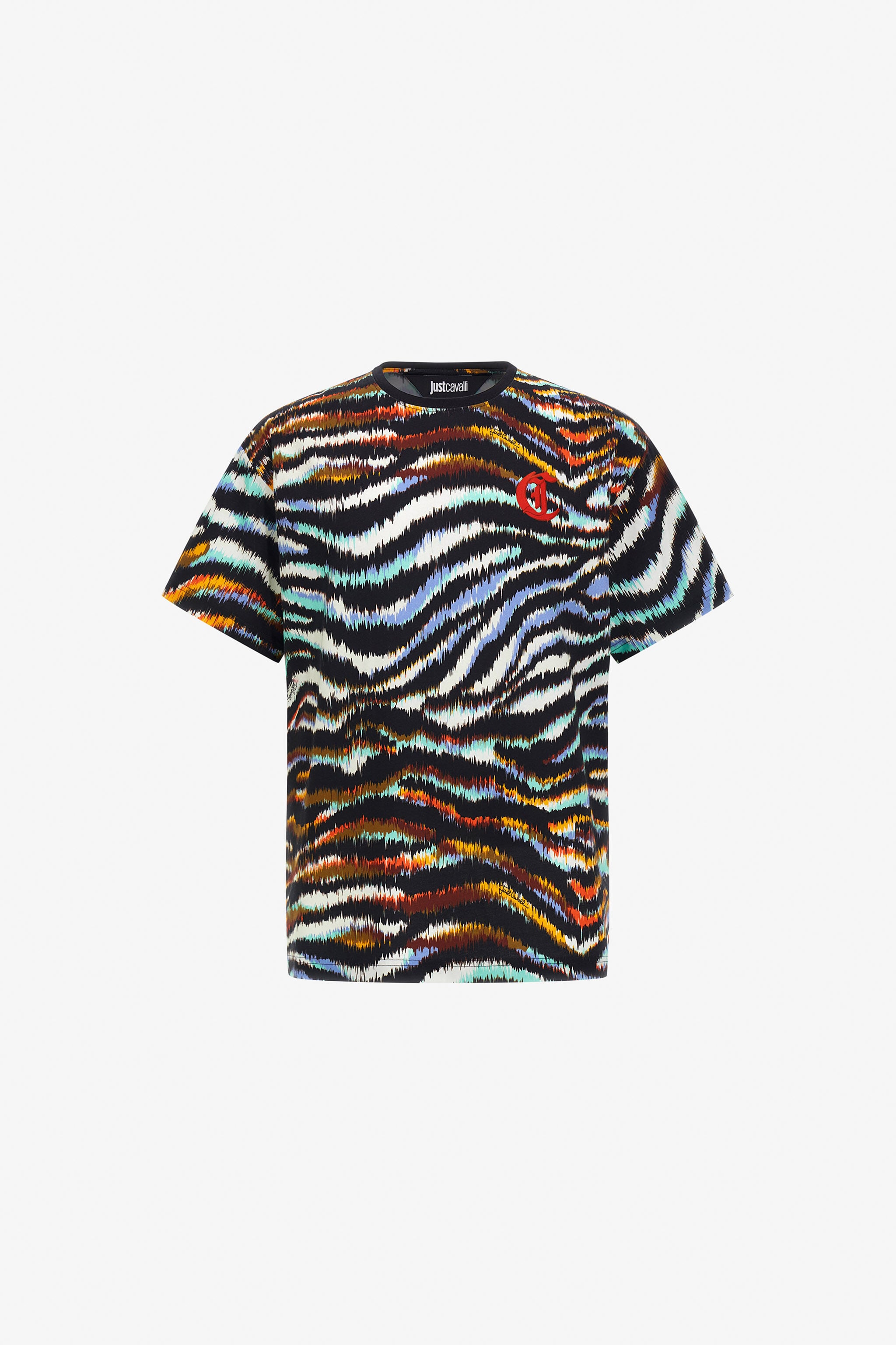 JC Just Cavalli T-shirt JC Just Cavalli T-shirt Azul claro/Negro SFT232-SF143