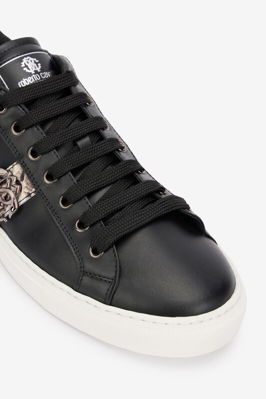 RC Sneakers in Leather with logo RC Sneakers in Leather with logo BLACK/BROWN QOS00E-PZ144