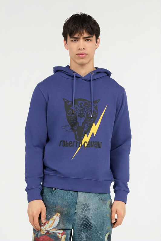 RC Sweatshirt Bleu Avec Jaguar Et Éclair NAVY POT69B-CF052