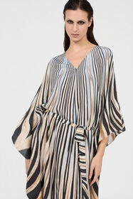 RC Zebra Print Silk Kaftan Dress RC Zebra Print Silk Kaftan Dress NATURAL/BLACK XQT179-SQT26