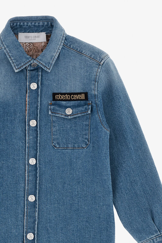 JU Camicia Jeans per Ragazzo Blu TJJ70B-DS015
