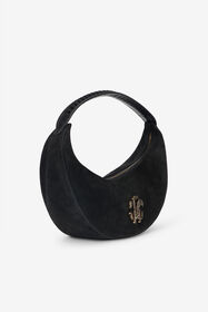 RC Black Soft Shoulder Bag With RC Monogram BLACK TOB00B-PZ563