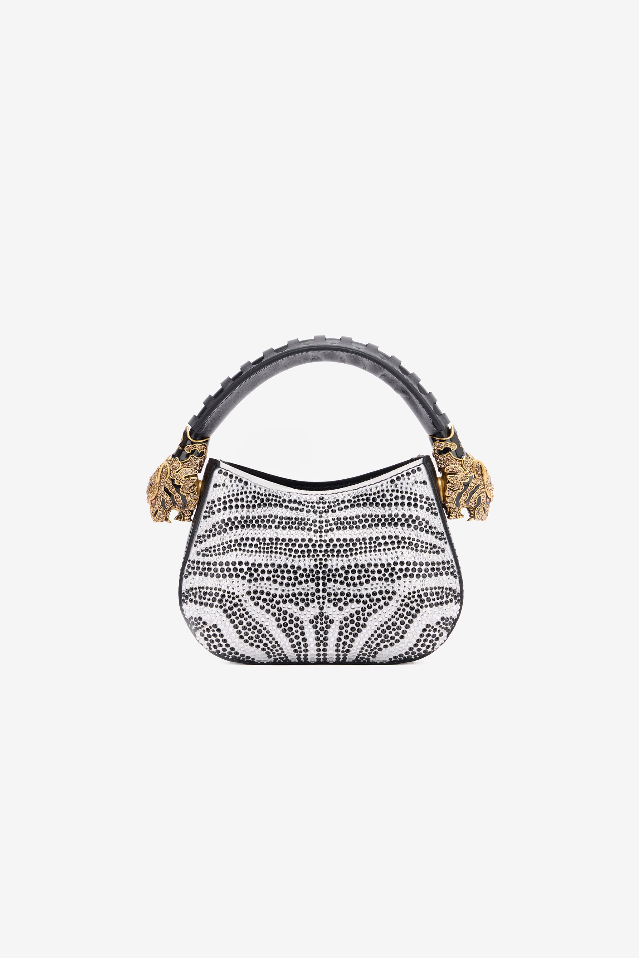 RC Mini Roar Bag With Rhinestoned Zebra Pattern RC Mini Roar Bag With Rhinestoned Zebra Pattern Black/White TWB003-PZE07