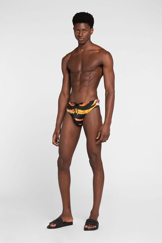 RC Tiger-Print Swim Briefs FIRE/BLACK ONH07C-HVD03