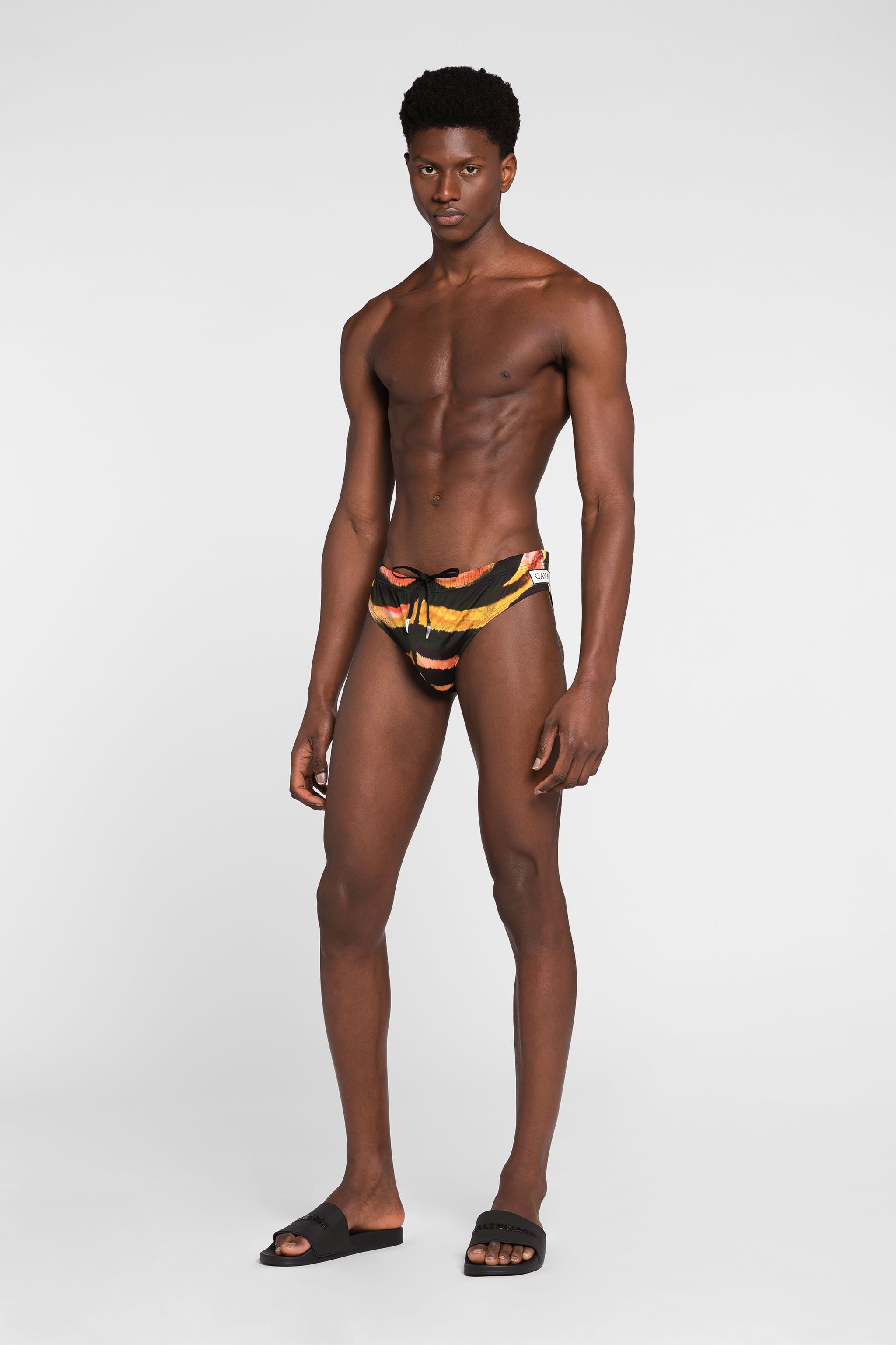 RC Tiger-Print Swim Briefs FIRE/BLACK ONH07C-HVD03