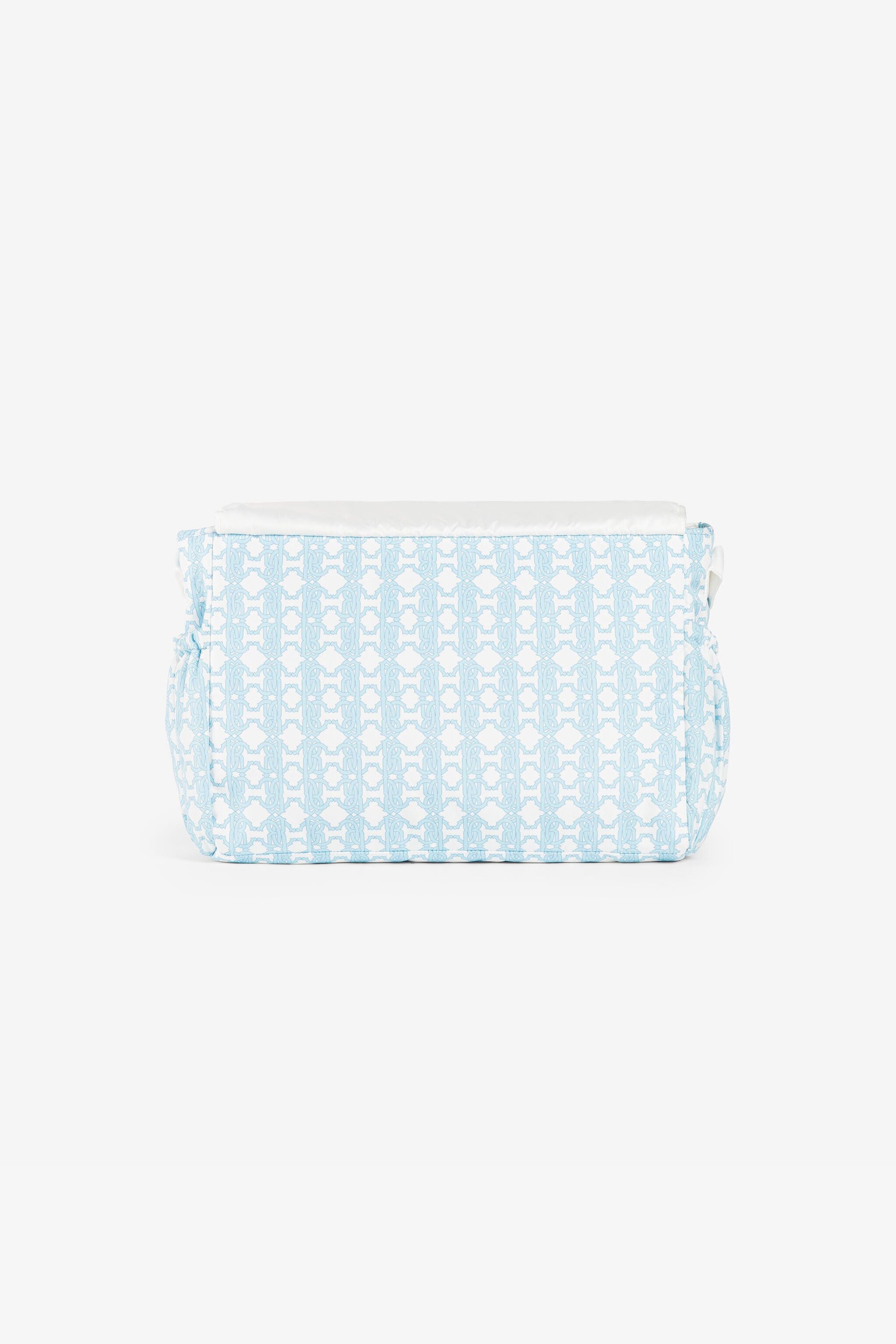 JU RC Monogram-Embroidered Changing Bag JU RC Monogram-Embroidered Changing Bag Light blue RJT844-5RF66