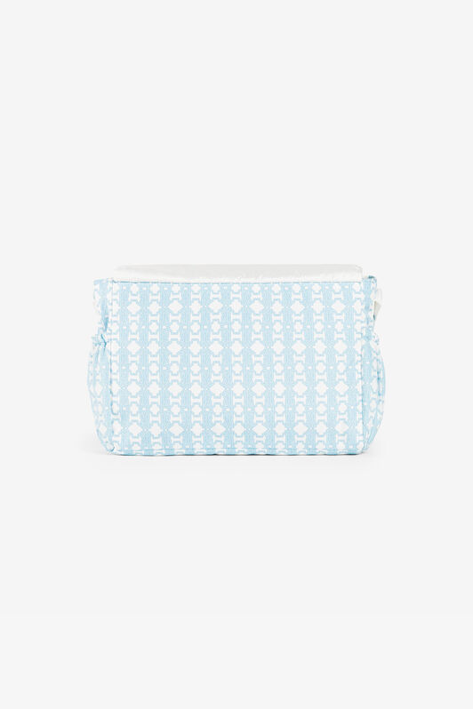 JU RC Monogram-Embroidered Changing Bag JU RC Monogram-Embroidered Changing Bag Light blue RJT844-5RF66