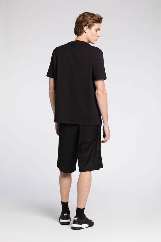 JC Just Cavalli Logo-Print Cotton T-Shirt JC Just Cavalli Logo-Print Cotton T-Shirt BLACK Q61254-Q0157