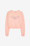 RC Logo-Embroidered Cropped Cotton Sweatshirt RC Logo-Embroidered Cropped Cotton Sweatshirt Pink OKT66A-CF050