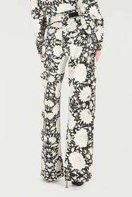 RC Pants With All-Over Floral Print Black/White VQJ207-DAP71