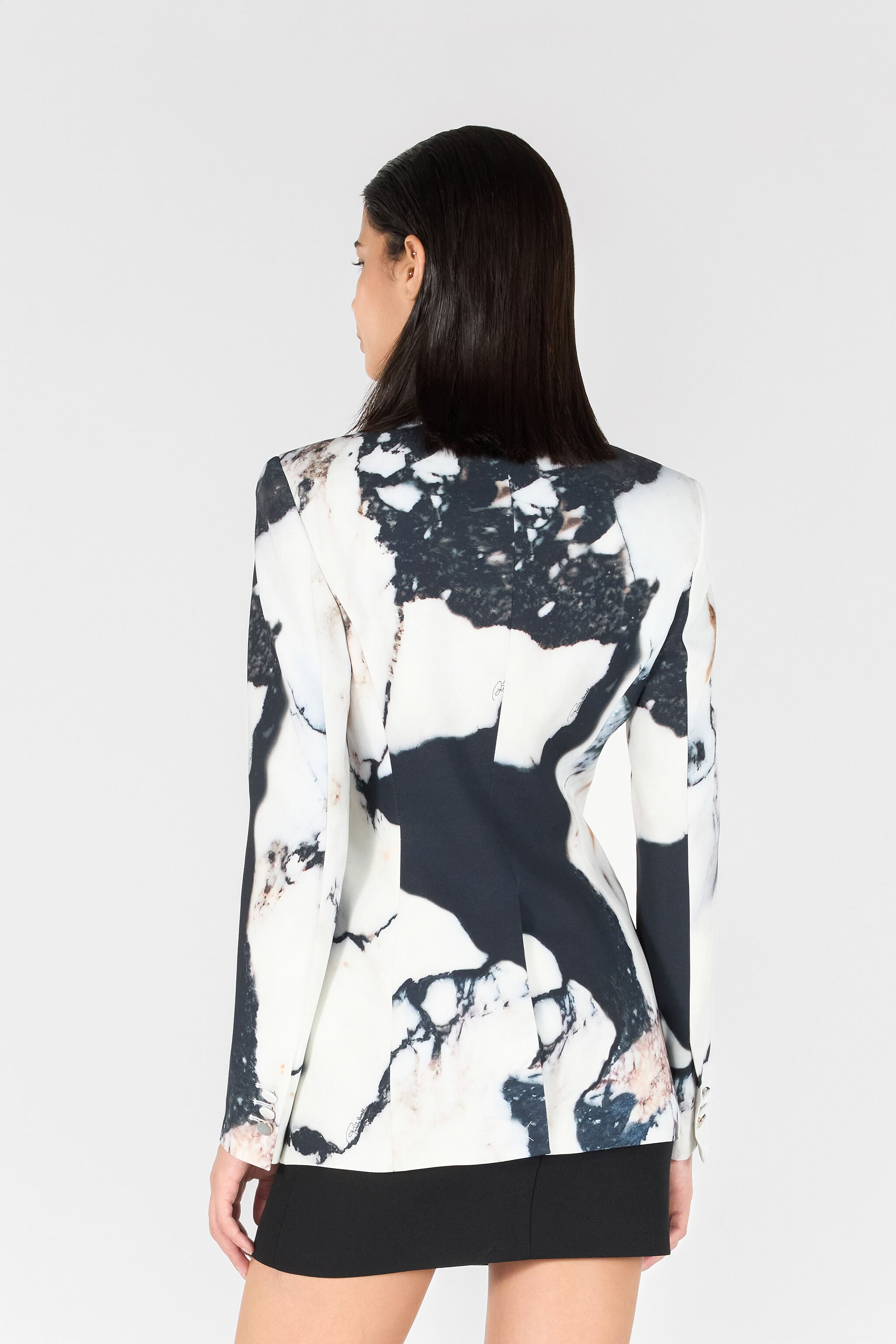 RC Marble print blazer Black/White TWT401-ORN18