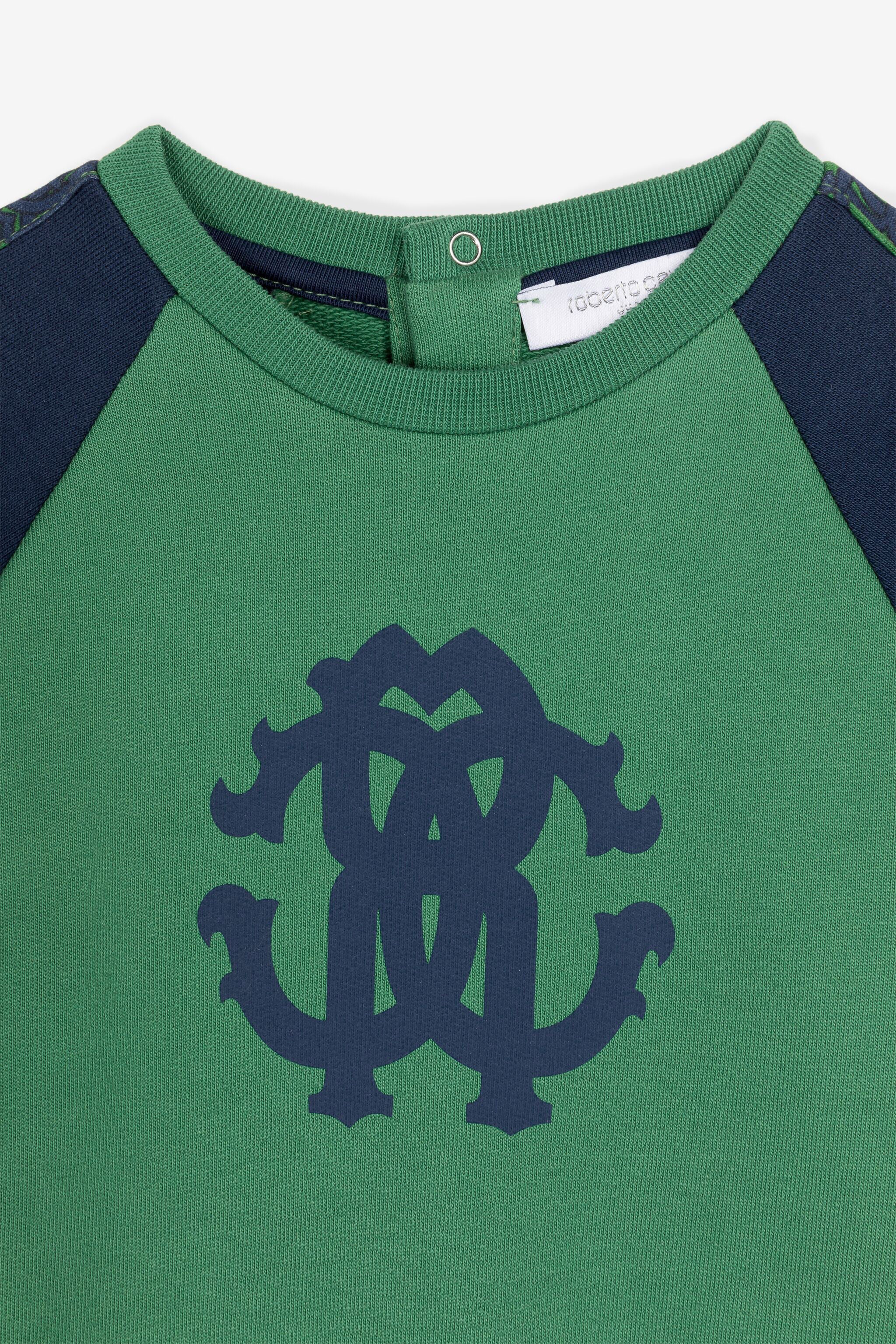JU RC Monogram Cotton Sweatshirt JU RC Monogram Cotton Sweatshirt Green RJT912-CF050
