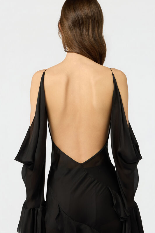 RC Slipdress Aus Seidenchiffon RC Slipdress Aus Seidenchiffon BLACK XWT129-CC001