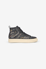 RC High-Top Sneakers With Studs And Stones Black VRS020-PZB05
