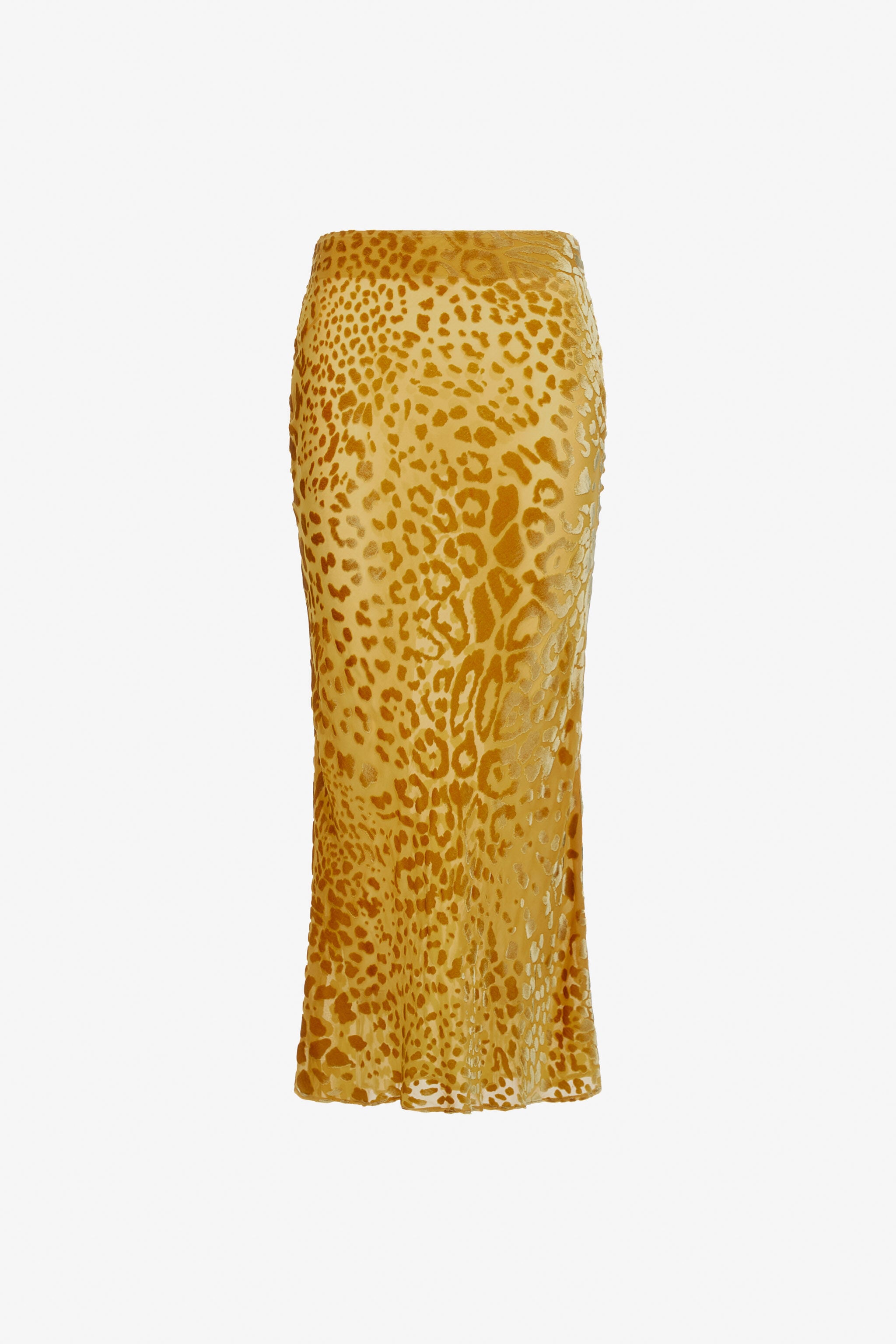 RC Jaguar Skin print devorè skirt RC Jaguar Skin print devorè skirt Gelb SWT303-4RL77