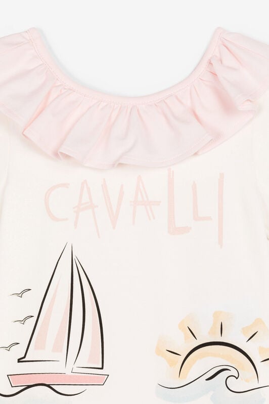 JU Seascape-Print Logo Dress JU Seascape-Print Logo Dress MILKY WHITE OJT144-ISA2J