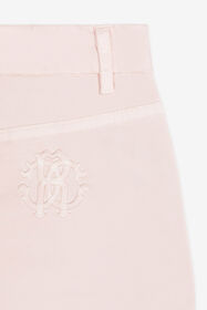 JU RC Monogram-Embroidered Trousers Pink RJT21A-FN012