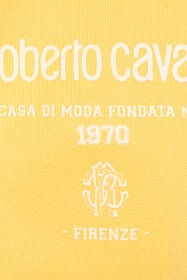 JU Pantaloni in cotone a righe YELLOW VJT20H-CF050