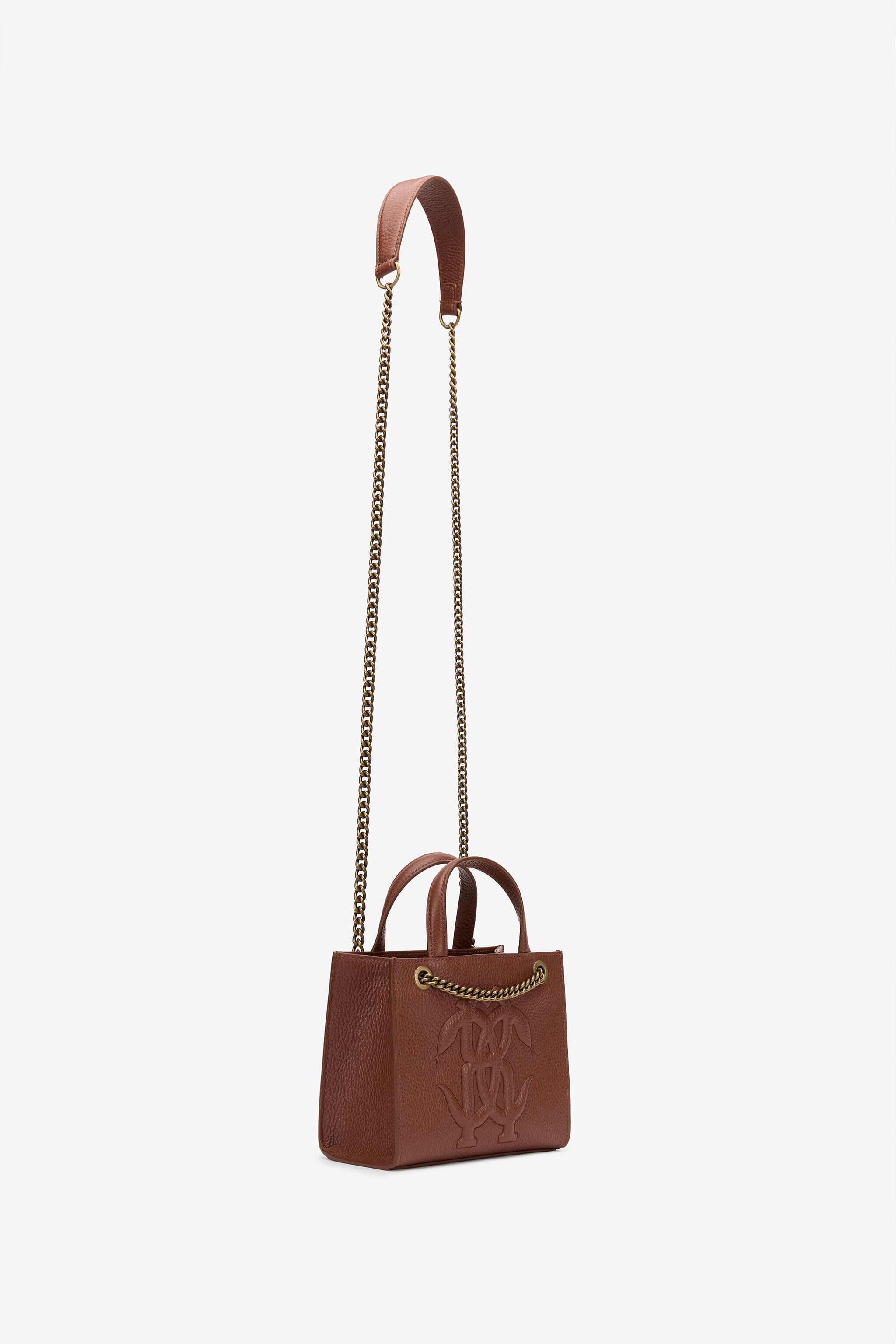 RC Brown Mini Shoulder Bag with Monogram RC RC Brown Mini Shoulder Bag with Monogram RC BRUCIATO ROB00G-PZ098