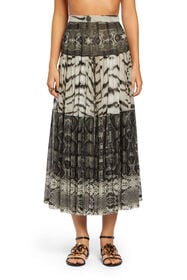 RC LA Tigresse reptilla pleated skirt Black/White MQT305-GFA39
