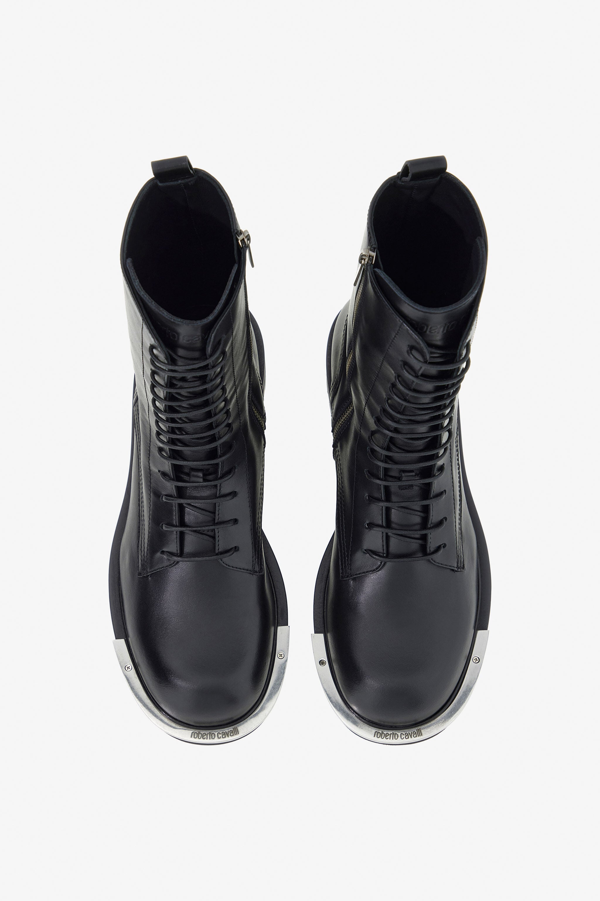 RC Botas De Combate Con Cordones Negras RC Botas De Combate Con Cordones Negras Negro TRS023-PZ03A
