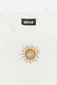 JC White T-shirt with Persian Tarot Graphic IVORY PRISTINE WFT60N-JF005