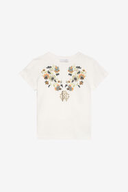 JU Floral Cotton T-Shirt IVORY XJT62R-JD001