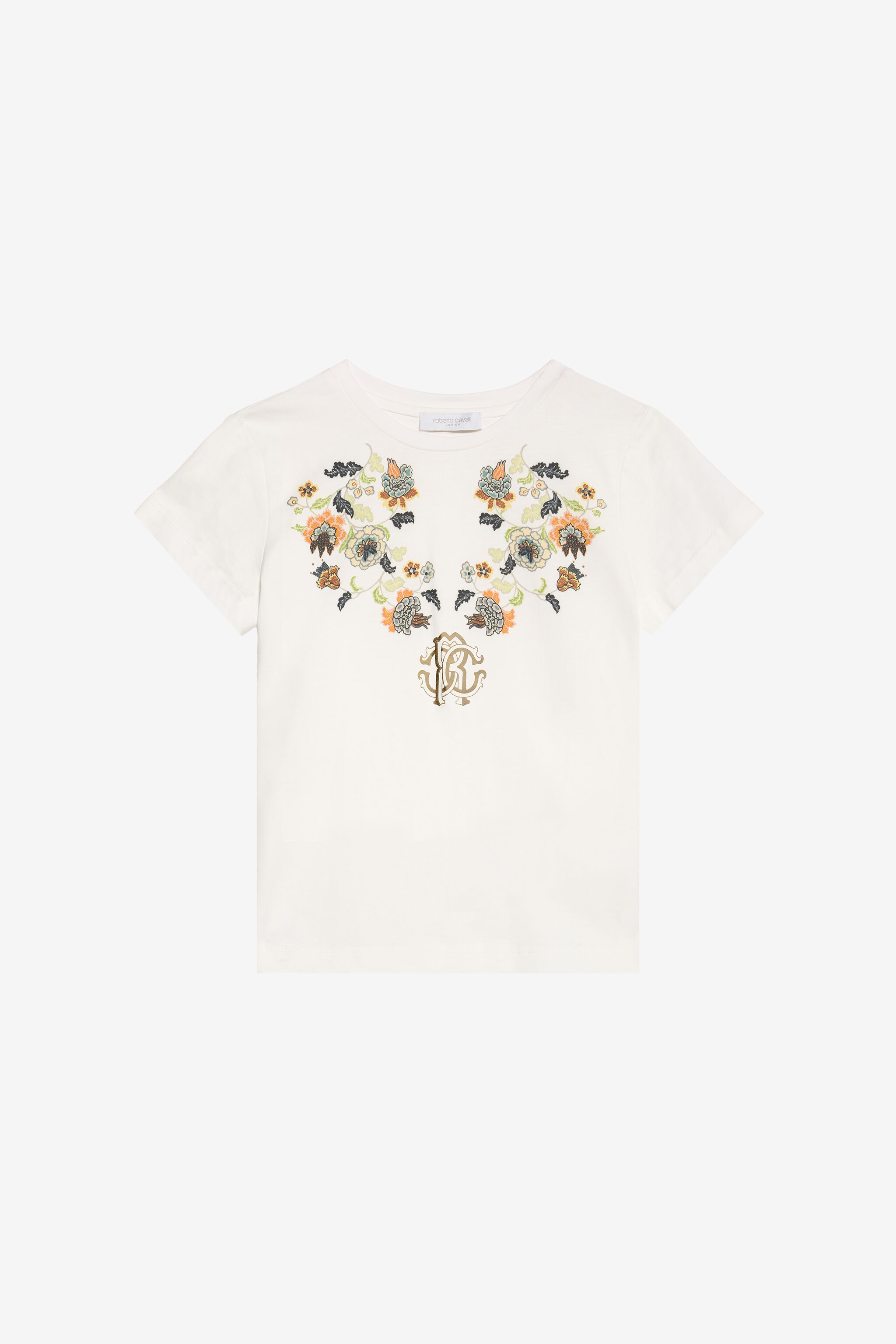 JU Floral Cotton T-Shirt IVORY XJT62R-JD001