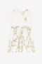 JU Filigree-Print Cotton Dress White RJT103-JD001